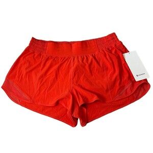 Lululemon Hotty Hot High Rise Shorts Size 14 NWT Autumn Red Pocket Rare